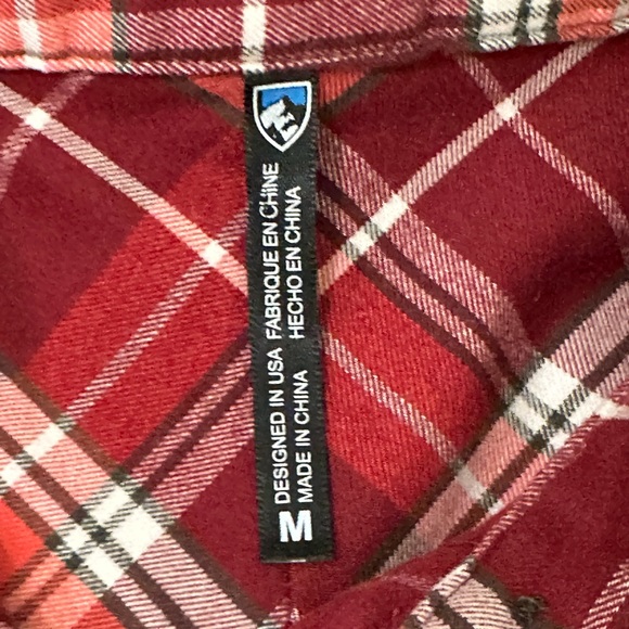 Kuhl Women's Alina Flannel Plaid Shirt Blue Depths size Medium - Picture 6 of 11